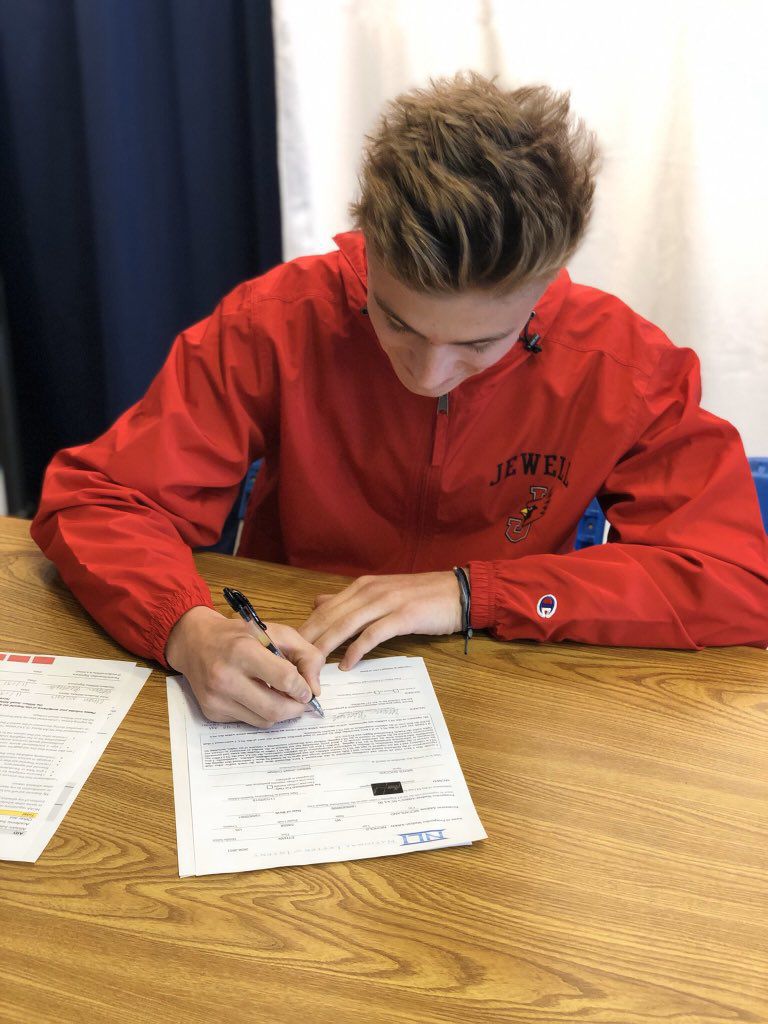 National Signing Day photo: McFarland soccer player Ethan Nichols with William Jewell College